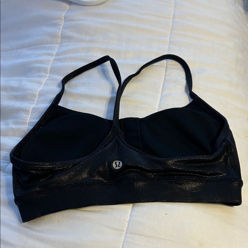 lululemon athletica Shimmering Black Sports Bra-Size 4
